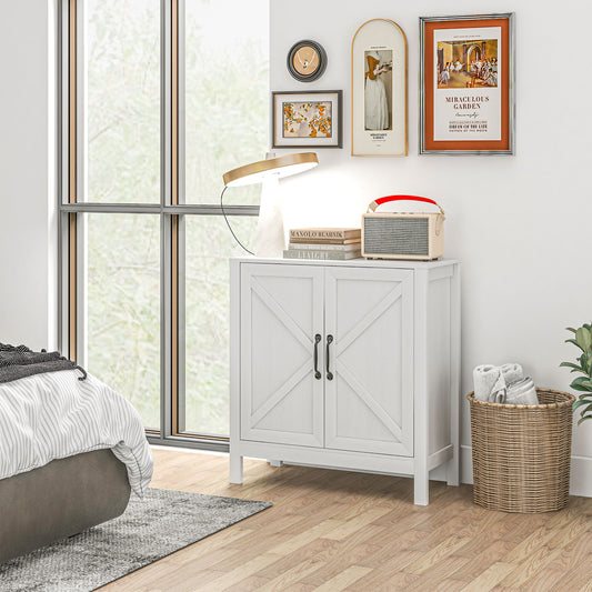 Kitchen Buffet Storage Cabinet with Barn Door