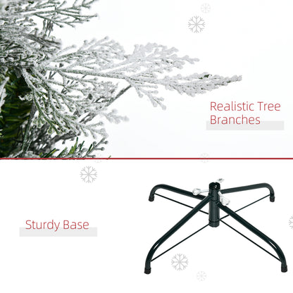 Flocked Pencil Christmas Tree 517 Branches — Green