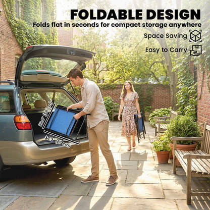 Folding Mesh Patio Chairs — Set of 4