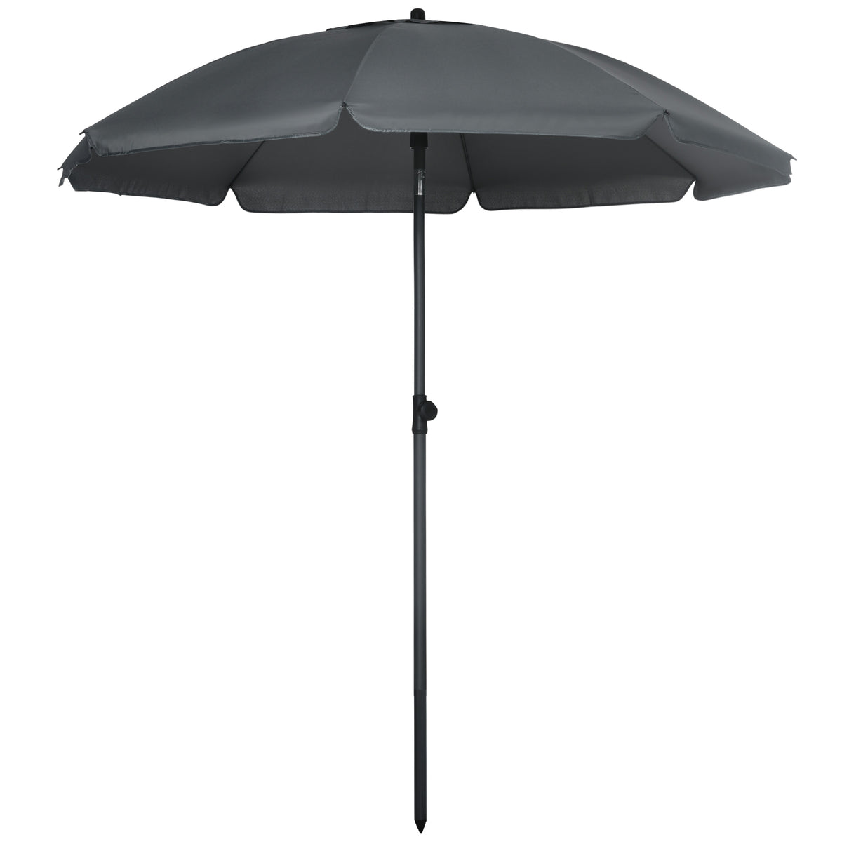 Sombrilla de playa inclinable UV50+ con toldo ventilado y volantes