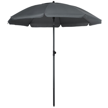 Sombrilla de playa inclinable UV50+ con toldo ventilado y volantes
