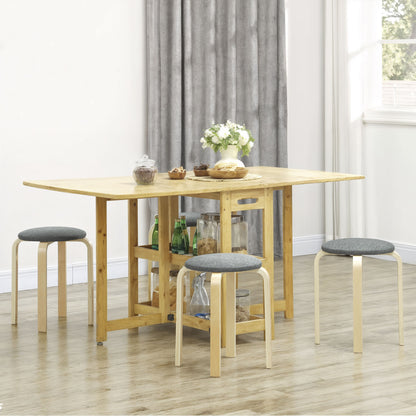 Stackable Wood Kitchen Stools Set of 4
