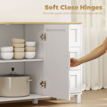 Sideboard Buffet Cabinet Soft-Close Doors 3 Drawers