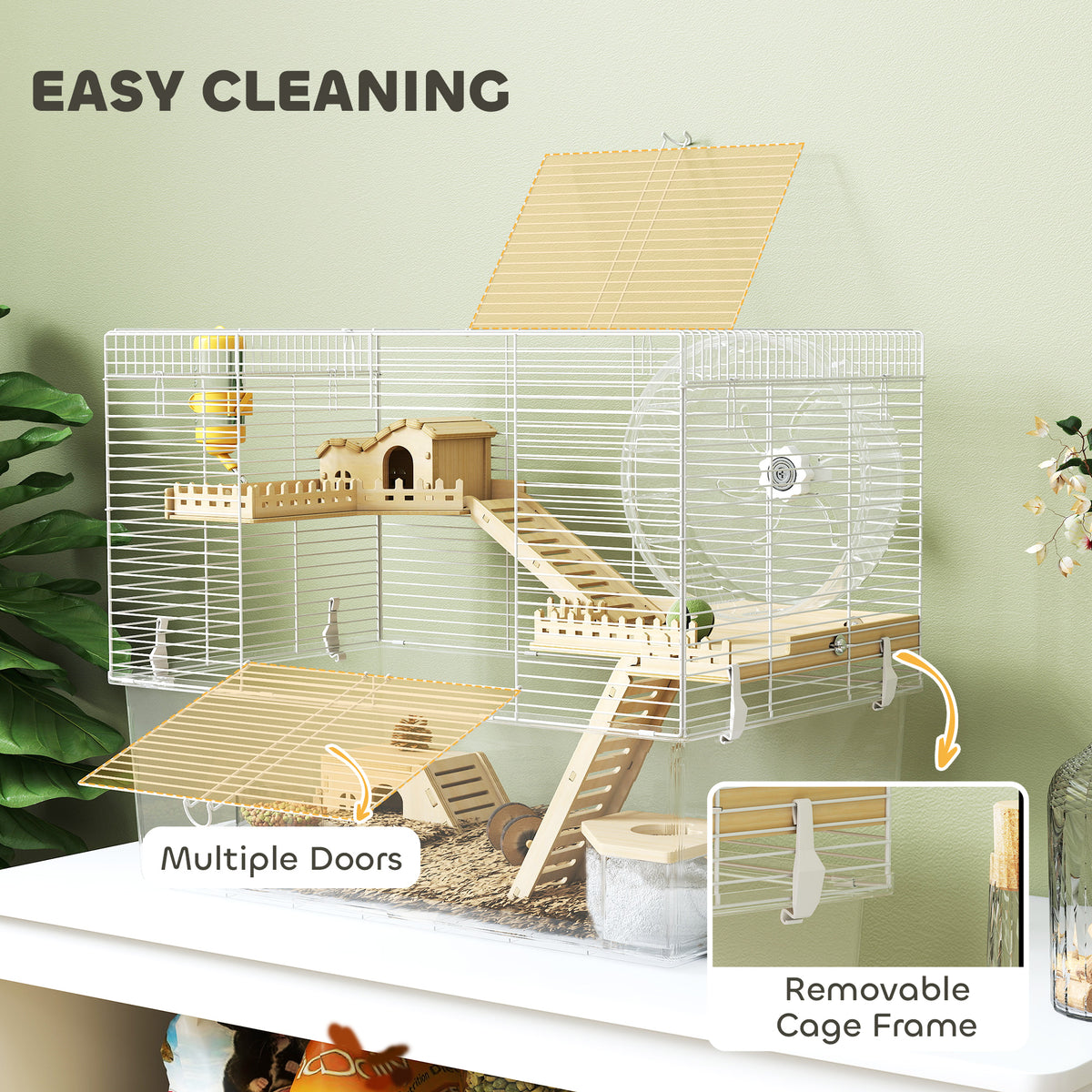Multi-tier hamster cage