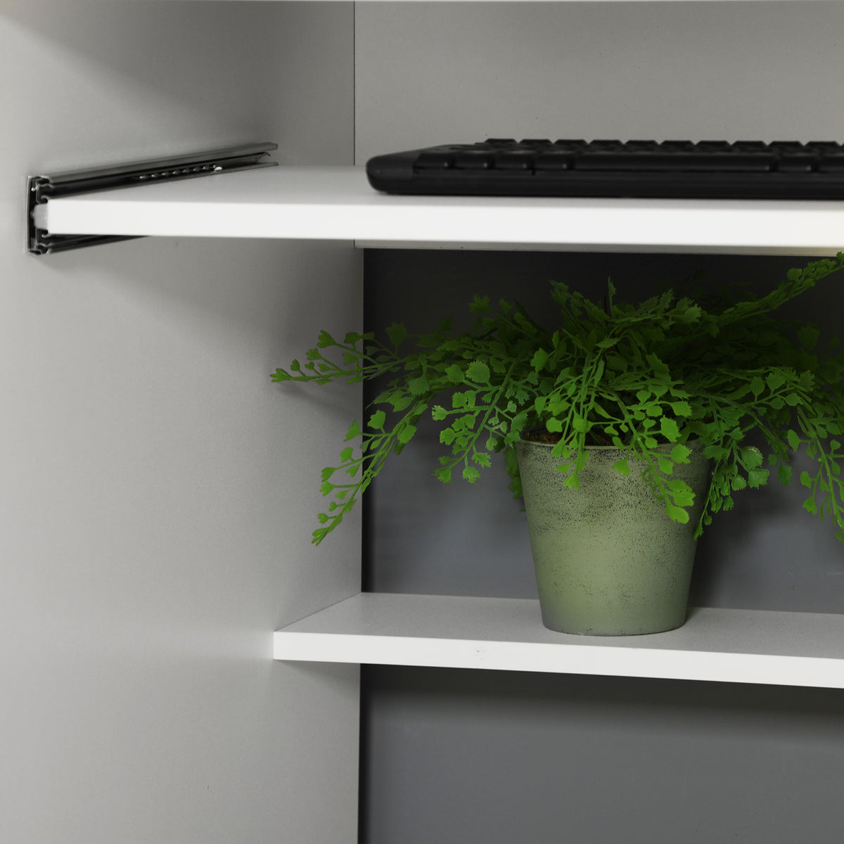 Computer Desk with Keyboard Tray and Drawers