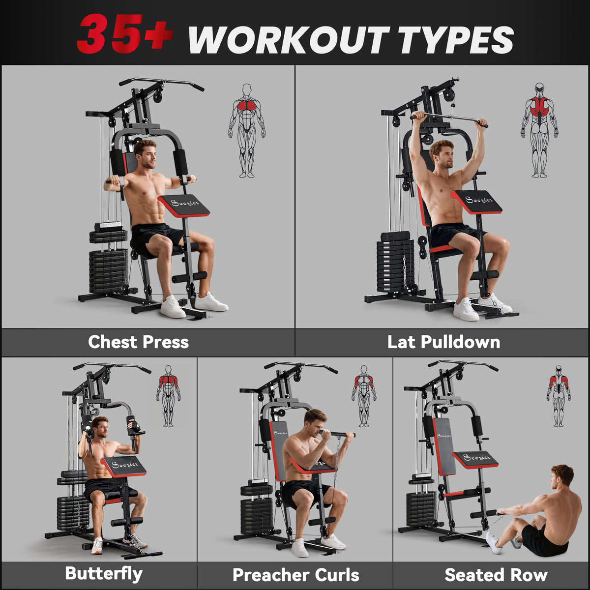 Máquina multifunción de entrenamiento 65 kg