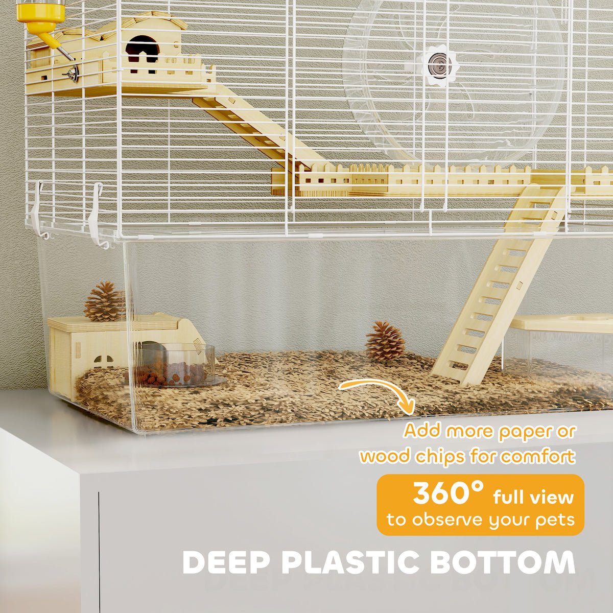Multi-tier hamster cage
