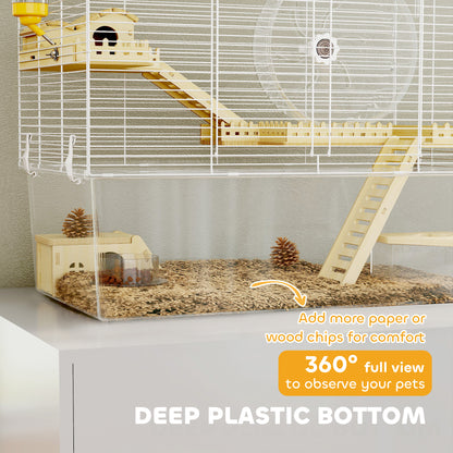 Multi-tier hamster cage