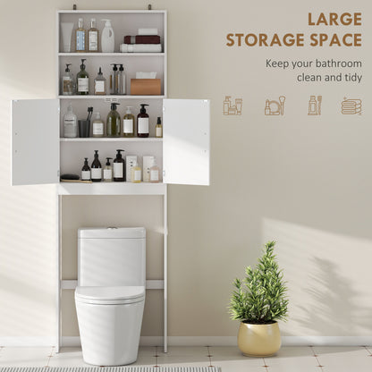Freestanding over the toilet storage shelf 4-tier bathroom organizer