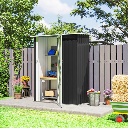 Outdoor Storage Shed 5 x 3 ft Sloped Roof