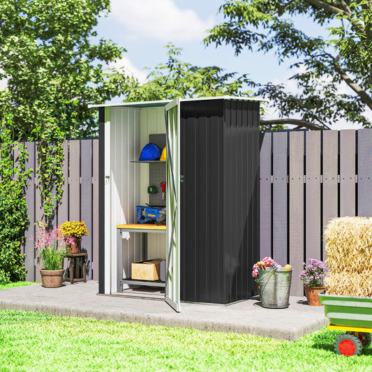 Outdoor Storage Shed 5 x 3 ft Sloped Roof
