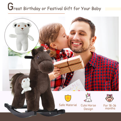 Kids Plush Rocking Horse Toy with Sounds