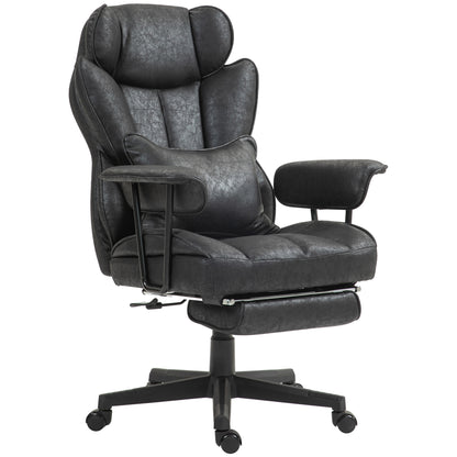 Silla de oficina ergonómica de gran tamaño con reposapiés