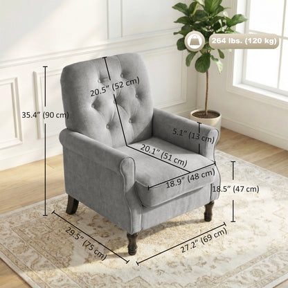 Accent armchair mid-century modern style
