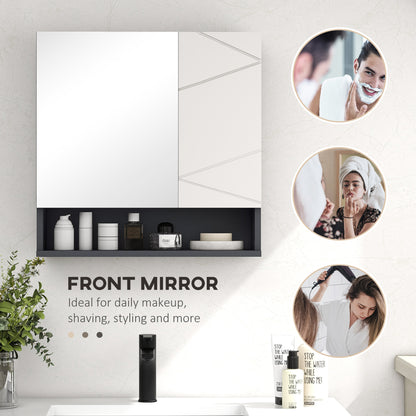 Wall mounted medicine cabinet with mirror