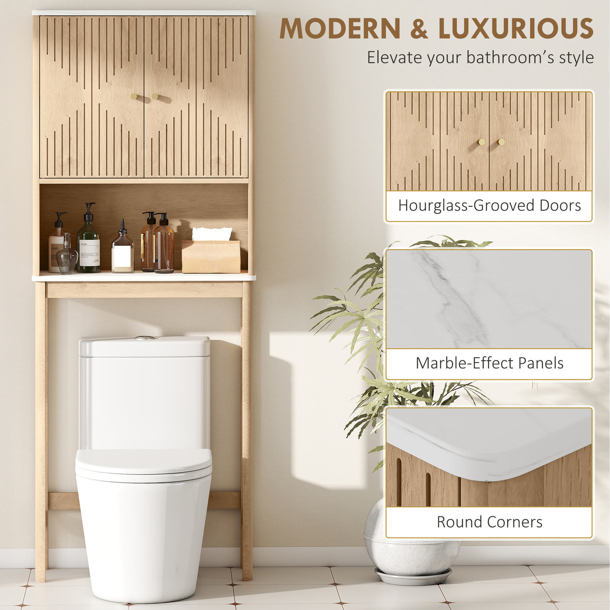 Over the toilet storage shelf