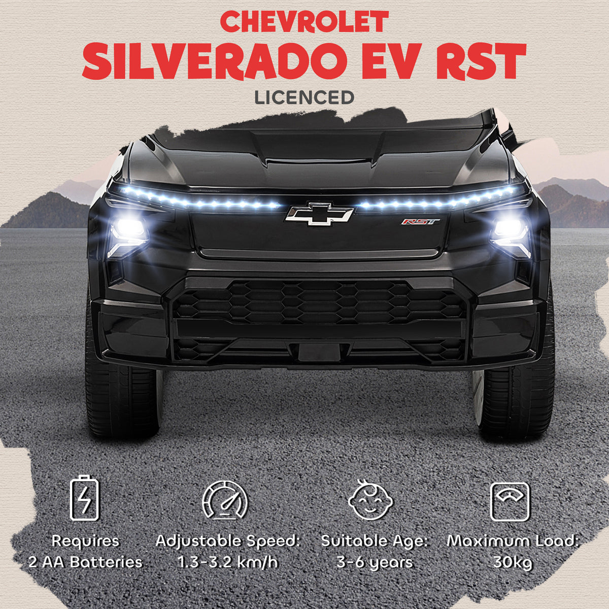 12V Silverado Electric Kids Ride-On Car