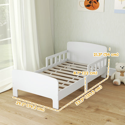 Cama para niños pequeños con barras de seguridad 90×190 cm