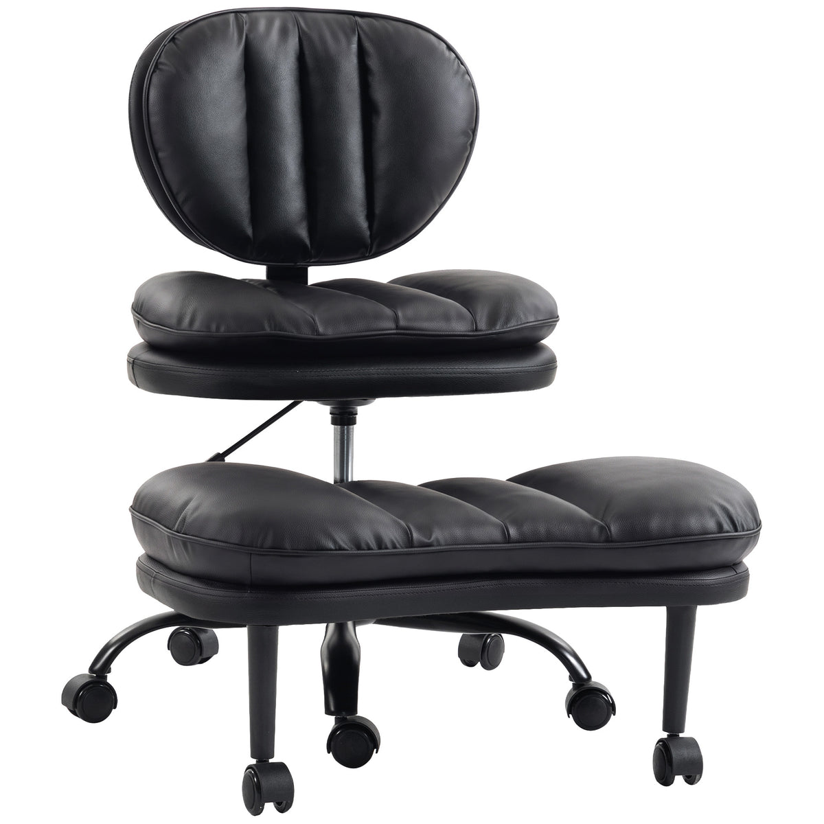 Ergonomic cross-legged office chair