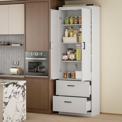 Armario despensa 170 cm Puertas magnéticas Cajones