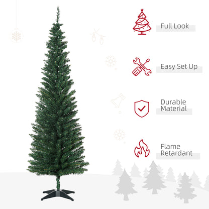Pino de Navidad artificial delgado estilo lápiz 6 pi