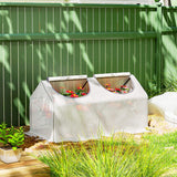 Portable mini tunnel greenhouse steel PE 120 cm