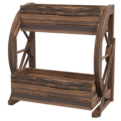 Two-Tier Raised Garden Planter Box — wagon style