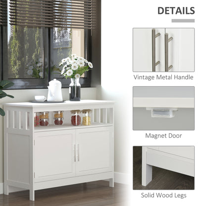 Wooden Console Table with Cabinet and Shelf