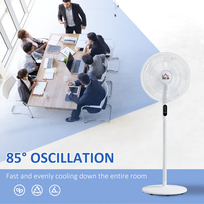 Oscillating Floor Fan with Remote Control and LED Display