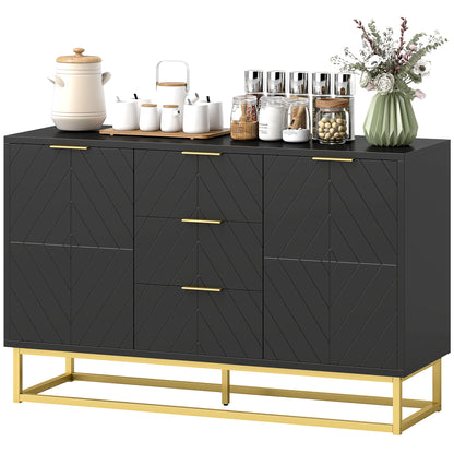Mueble de almacenamiento de 120 cm con puertas y cajones