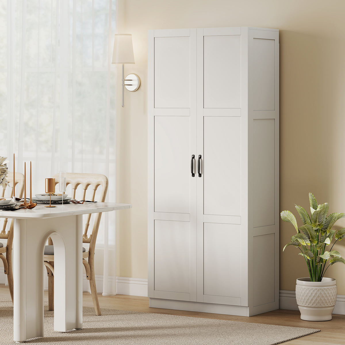 Farmhouse pantry kitchen storage cabinet