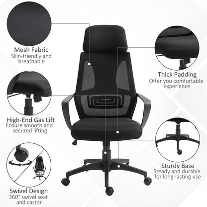 Ergonomic Office Chair with Adjustable Headrest