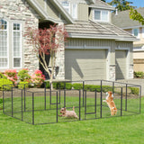Parque para perros de 16 paneles resistente — 99 cm