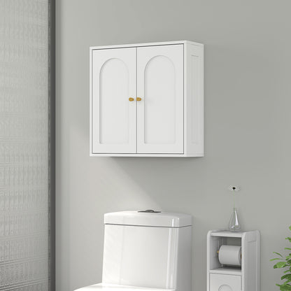 Modern bathroom wall medicine cabinet with two arched doors