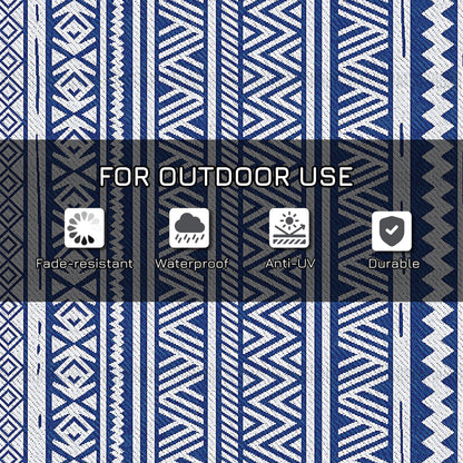 Reversible Outdoor Rug for Patio and Camping