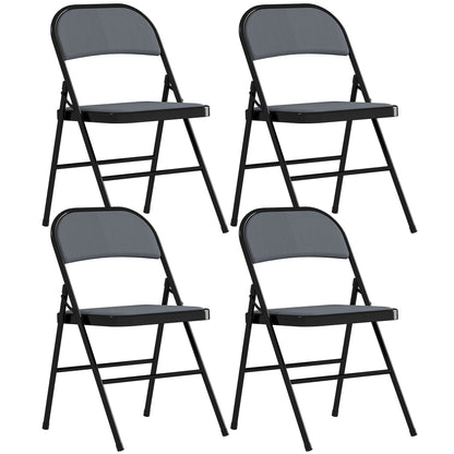 Juego de 4 sillas plegables de metal