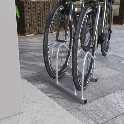 Soporte ajustable para 2 bicicletas — acero
