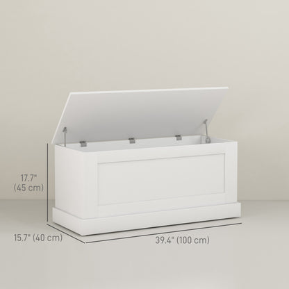 Multifunctional Storage Bench with Safety Hinge
