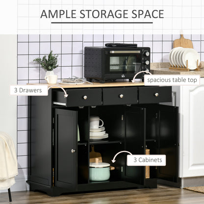 Modern Sideboard with Storage Drawers and Adjustable Shelves
