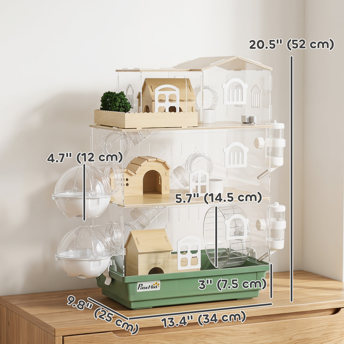 3-Tier Rolling Hamster Cage