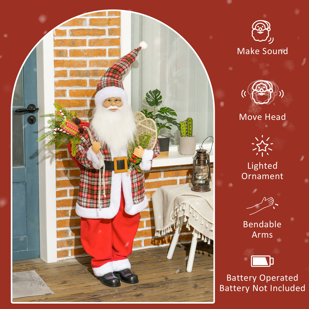 Life Size Animated Singing Dancing Santa 120cm