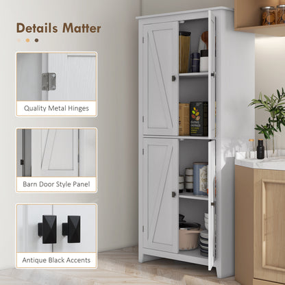Tall Barn Door Pantry Cabinet 4 Doors