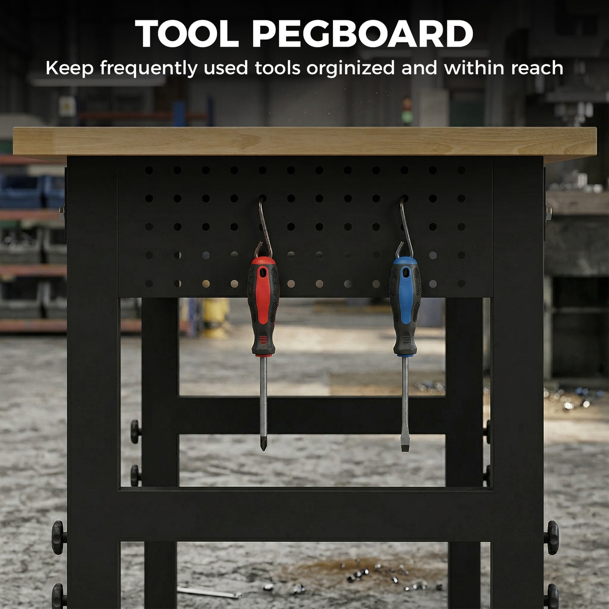 Heavy-Duty Adjustable Workbench 60 in — 2000 lbs Capacity