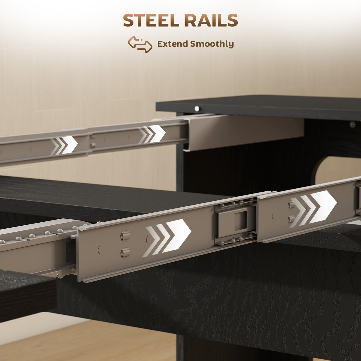 Extendable dining table 60-180 cm for 6-8 people
