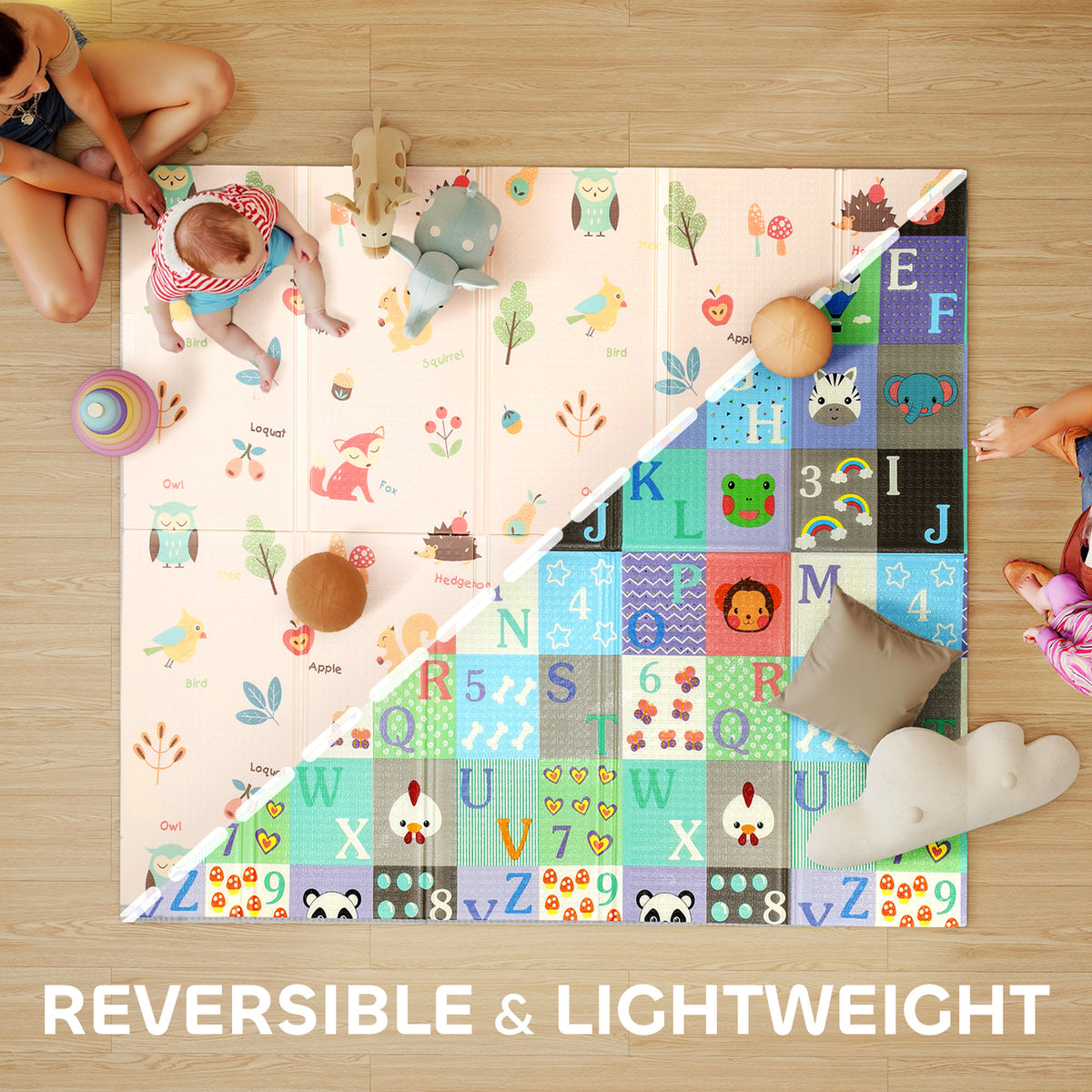 Foldable Double-Sided Baby Play Mat XPE Foam