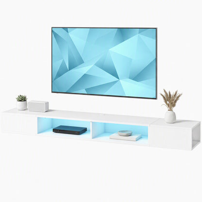 Floating TV Stand with RGB LED Lighting