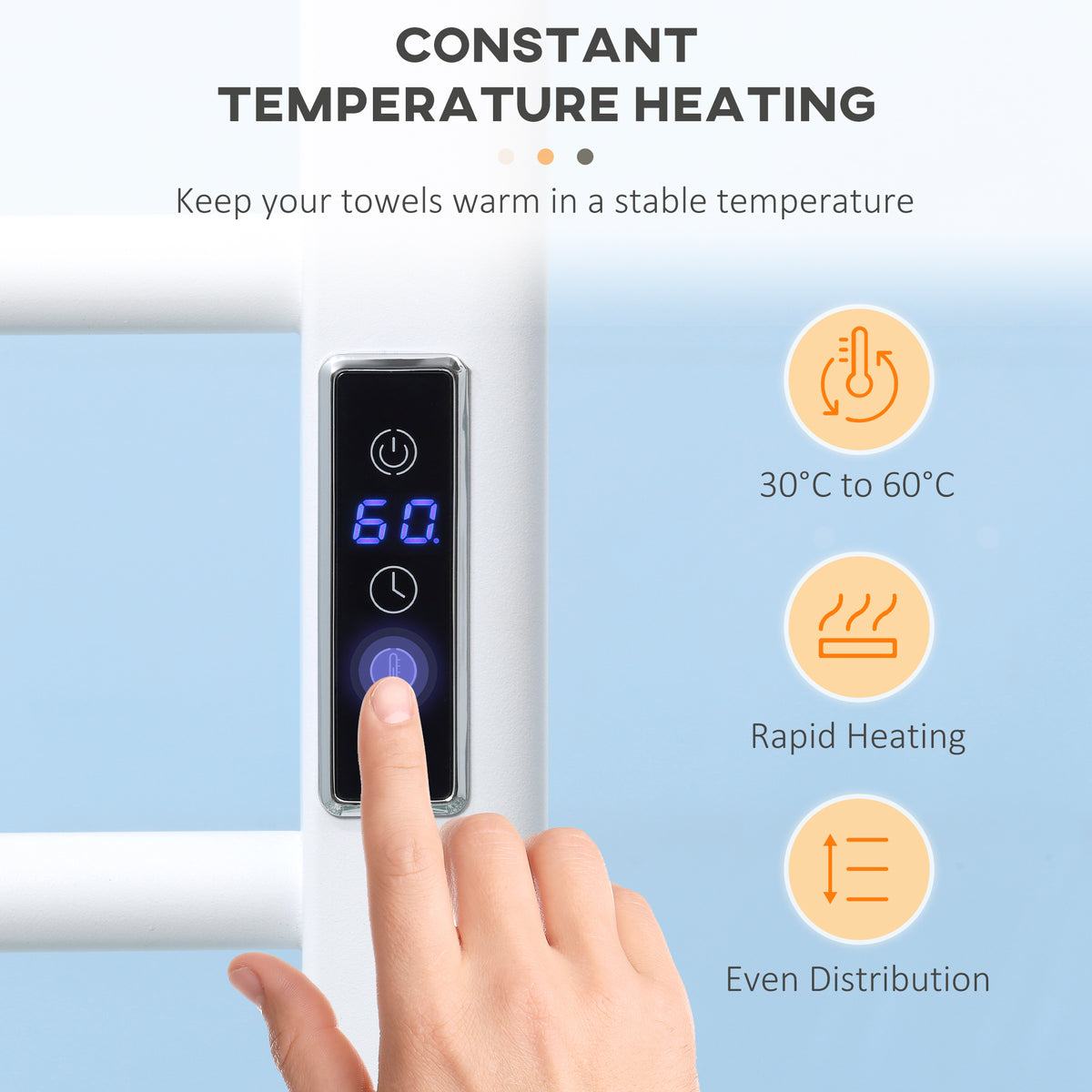 Toallero eléctrico de pared y de pie