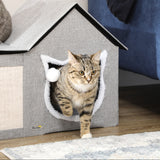 Multi-functional cat cave bed house