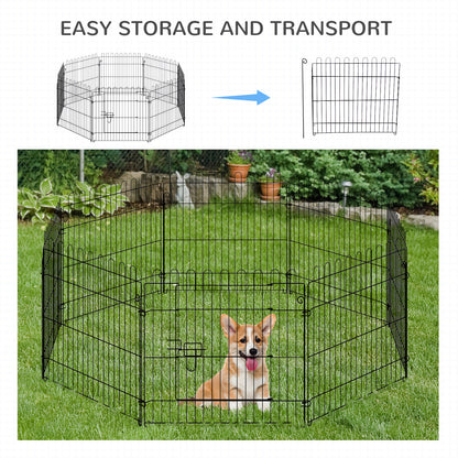 Parque para perros octogonal de 8 paneles plegable