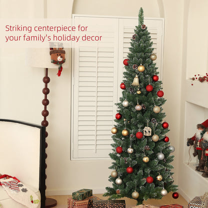 180 cm Artificial Pencil Christmas Tree with Pinecones